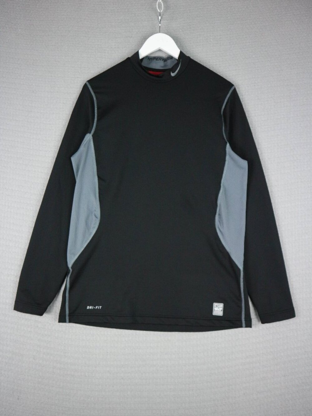 Nike Pro Combat Hyperwarm Dri-Fit Max Mock Neck Shirt Black Fitted Men’s Large